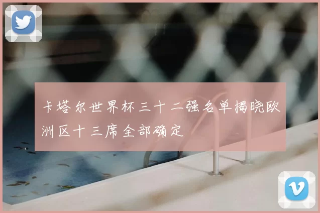 卡塔尔世界杯三十二强名单揭晓欧洲区十三席全部确定